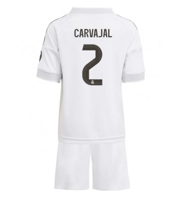 Real Madrid Daniel Carvajal #2 Primera Equipación Niños 2025-26 Manga Corta (+ Pantalones cortos)